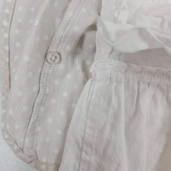 Newborn Baby Girls 6-12 M Ruffled Dress White Polka Dot Bows Summer Cute Formal - Picture 8 of 16